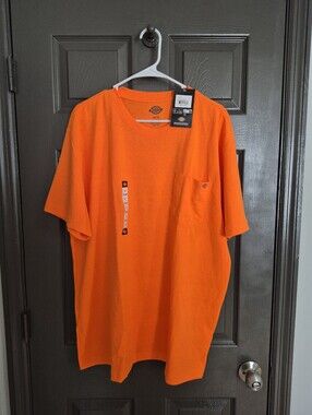 NWT Dickies Men's Cotton Orange T-Shirt Size XL